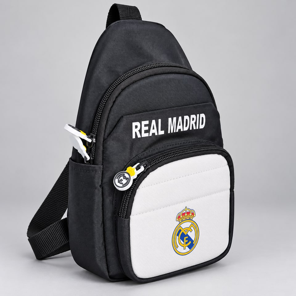 Pechero convertible - Diseno Real Madrid · Blanco y negro