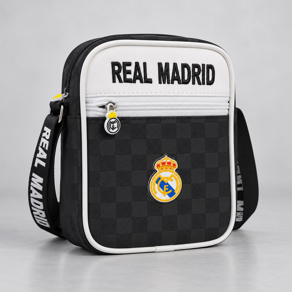 Morral deportivo - Diseno Real Madrid · Blanco y negro