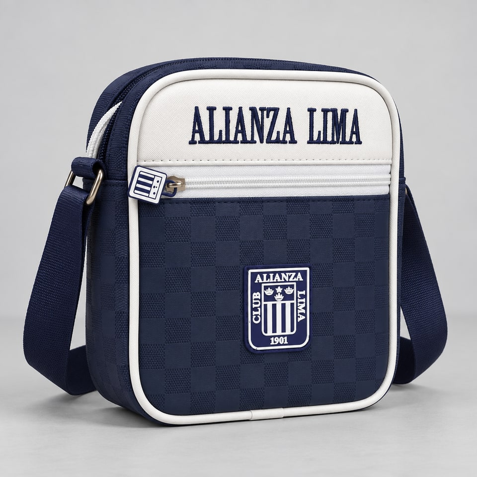 Morral deportivo - Diseno Alianza Lima · Blanco y azul