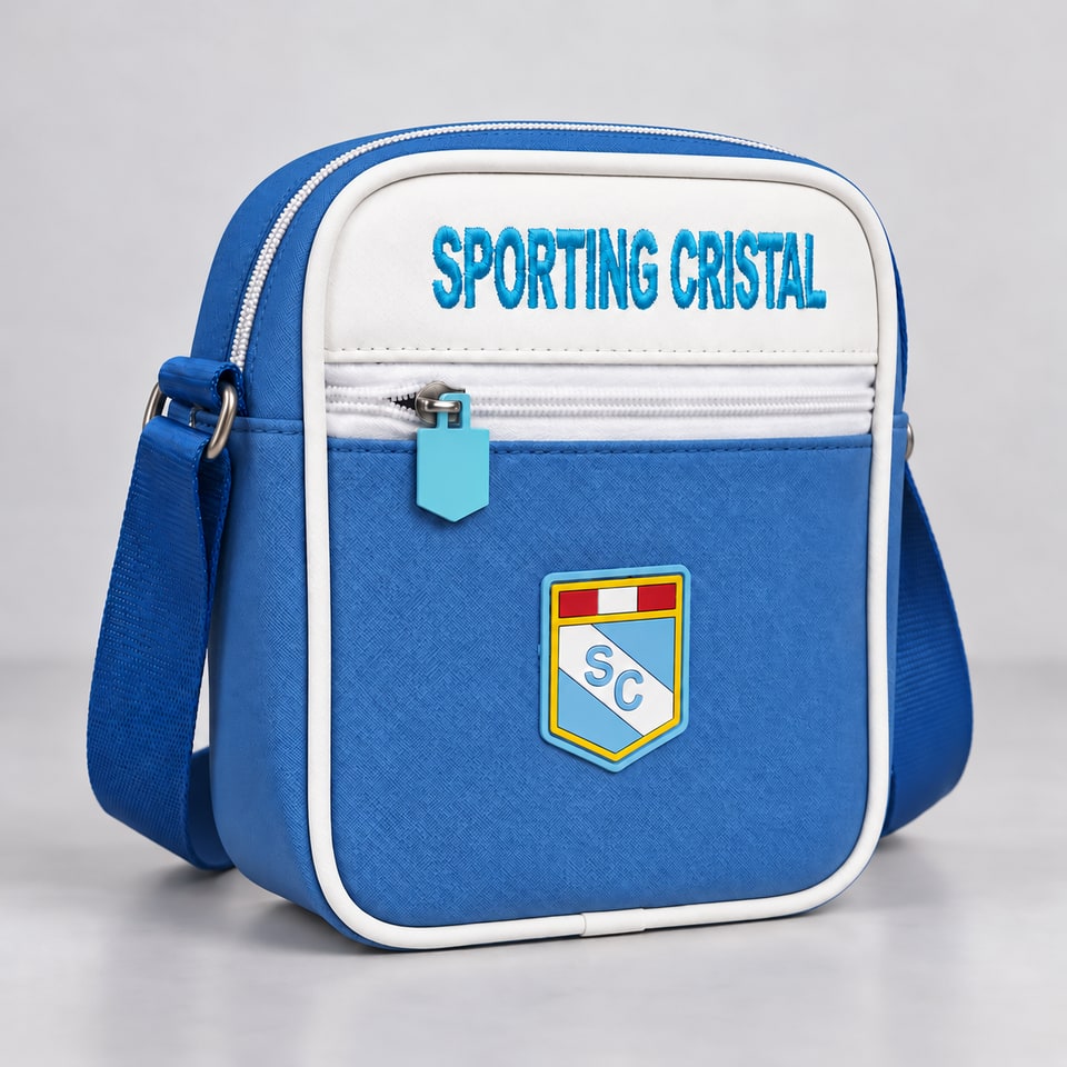 Morral deportivo - Diseno Sporting Cristal · Blanco y celeste